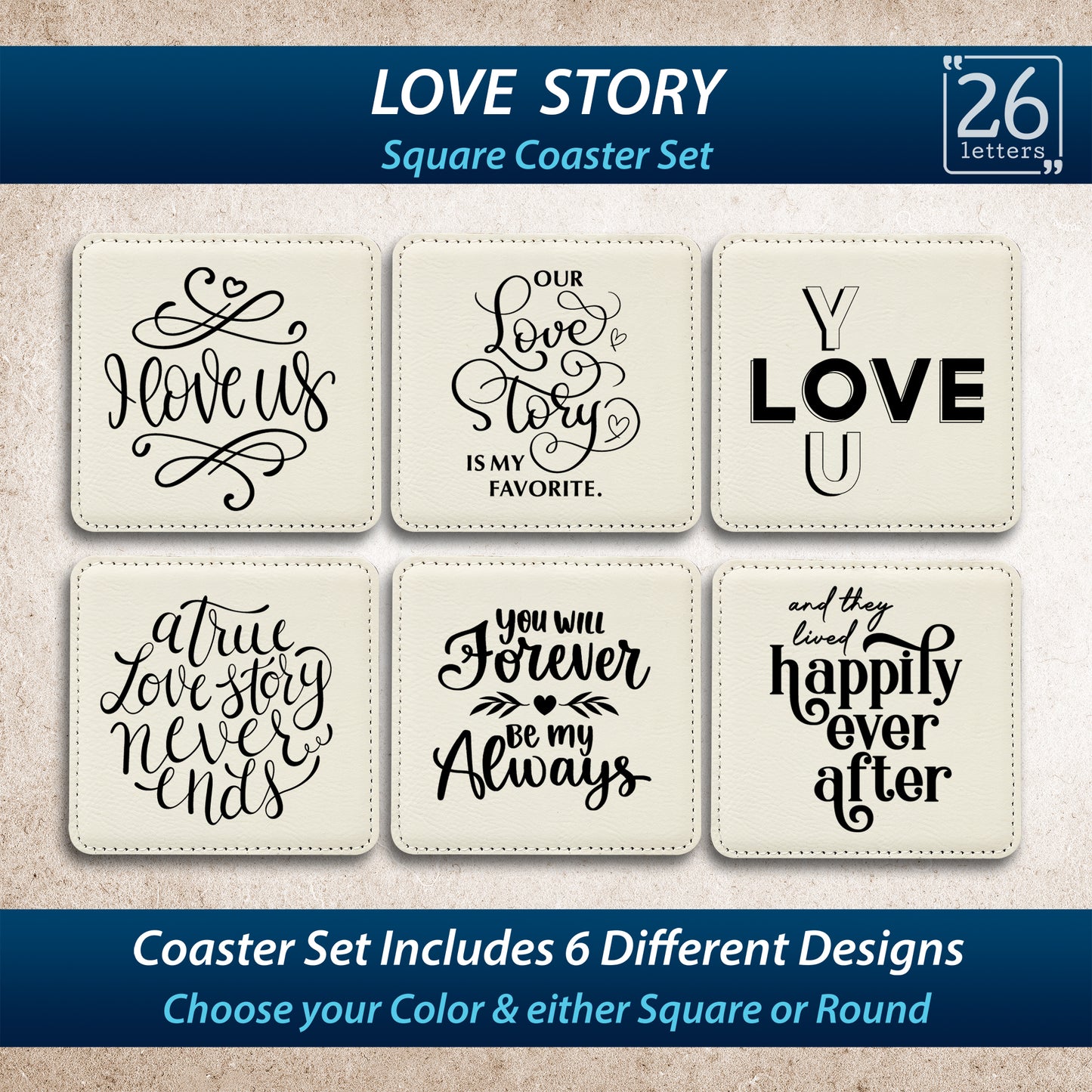 Love Story ~ Coaster Set