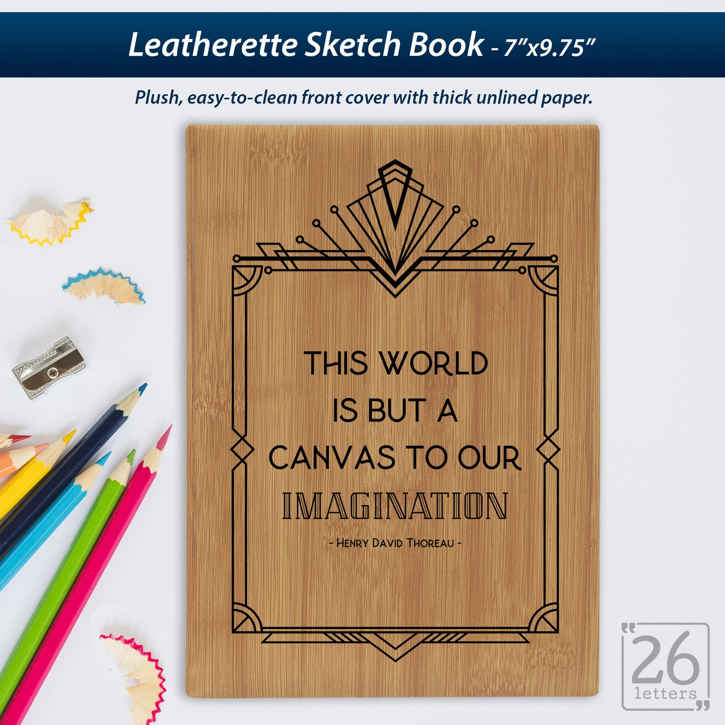 Imagination - Laser Engraved Leatherette Sketch Book