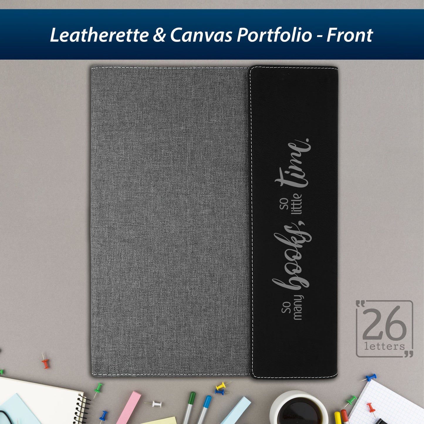 Books Time - Leatherette and Canvas Portfolios