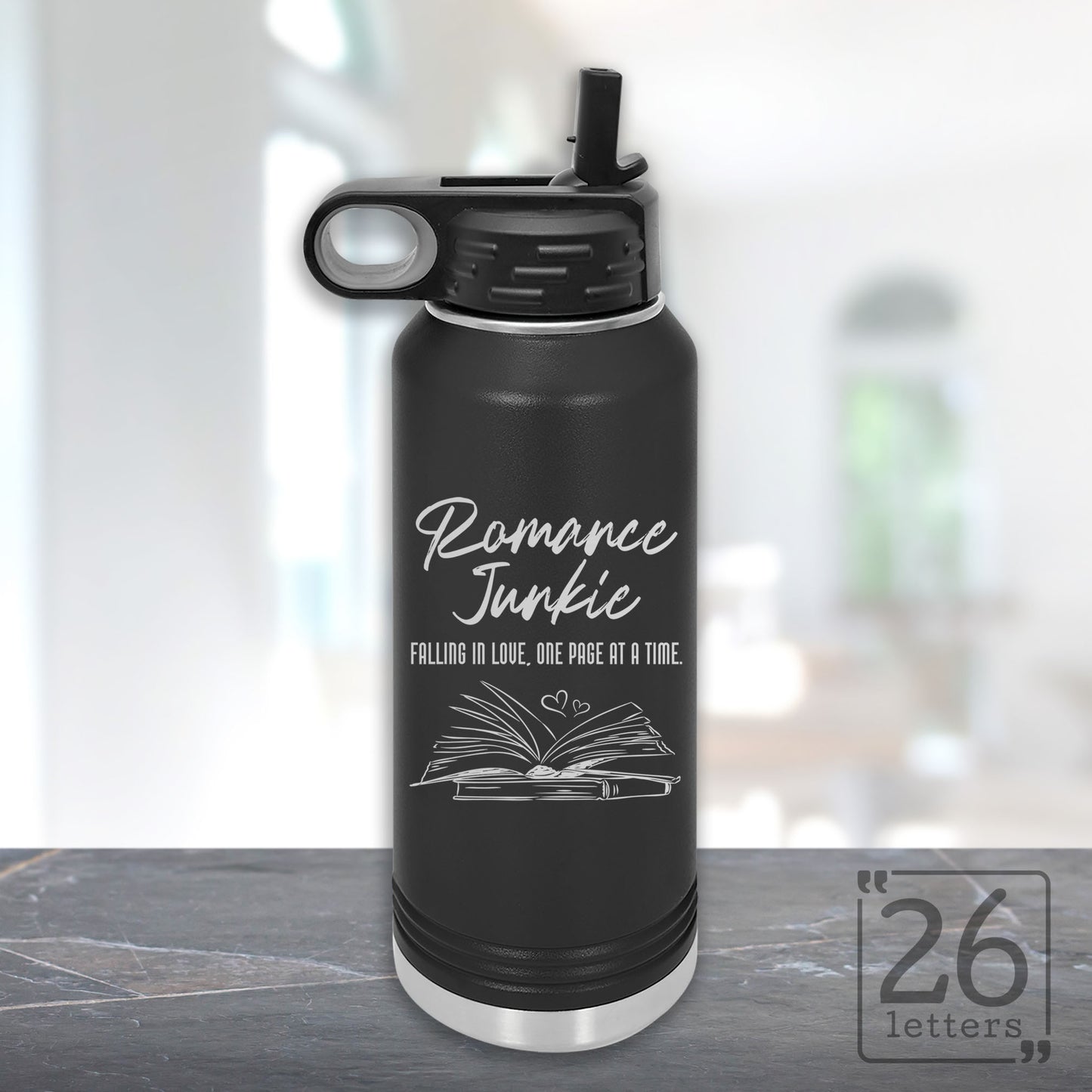 Romance Junkie - 32 oz Water Bottle