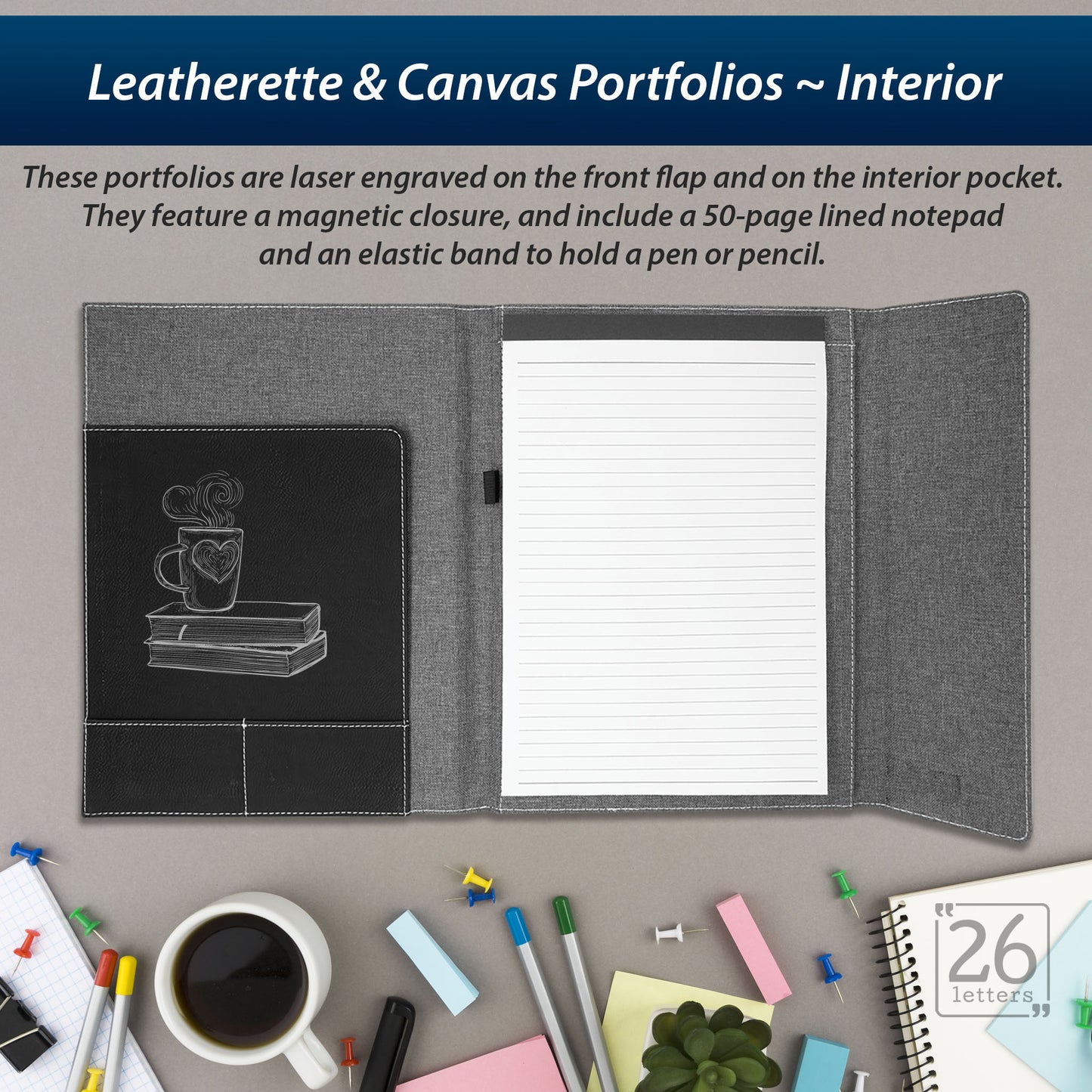 Fictional Characters - Leatherette and Canvas Portfolios