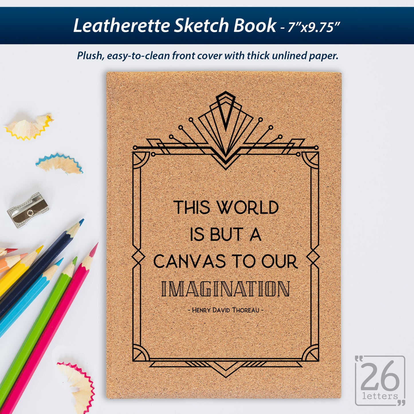 Imagination - Laser Engraved Leatherette Sketch Book