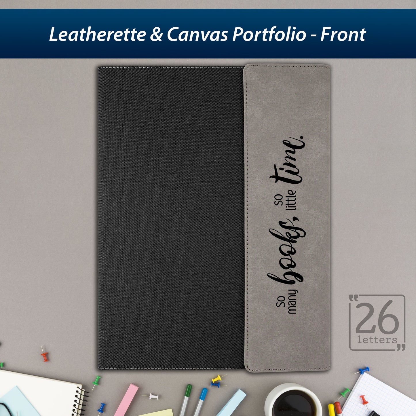 Books Time - Leatherette and Canvas Portfolios