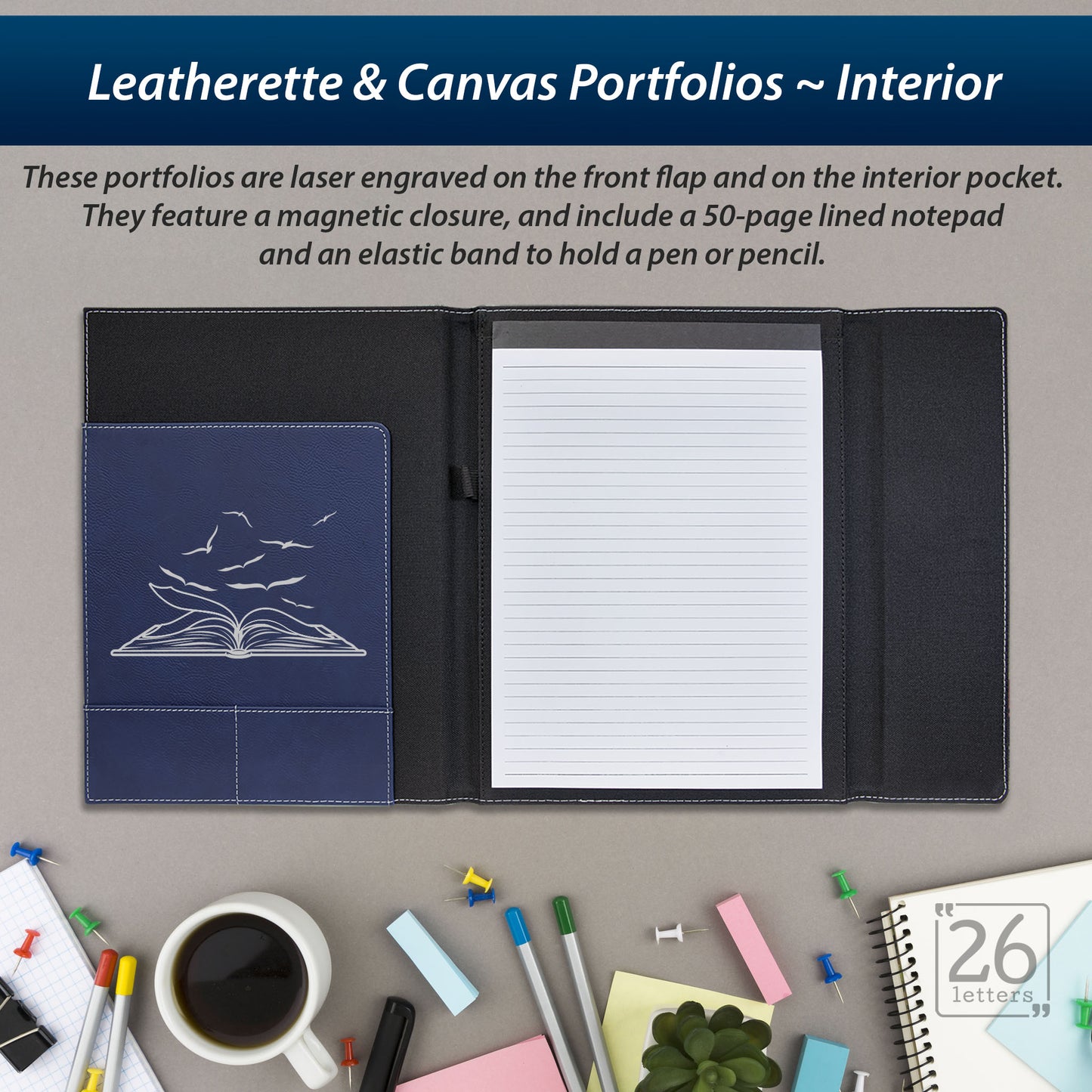 Wings - Leatherette and Canvas Portfolios