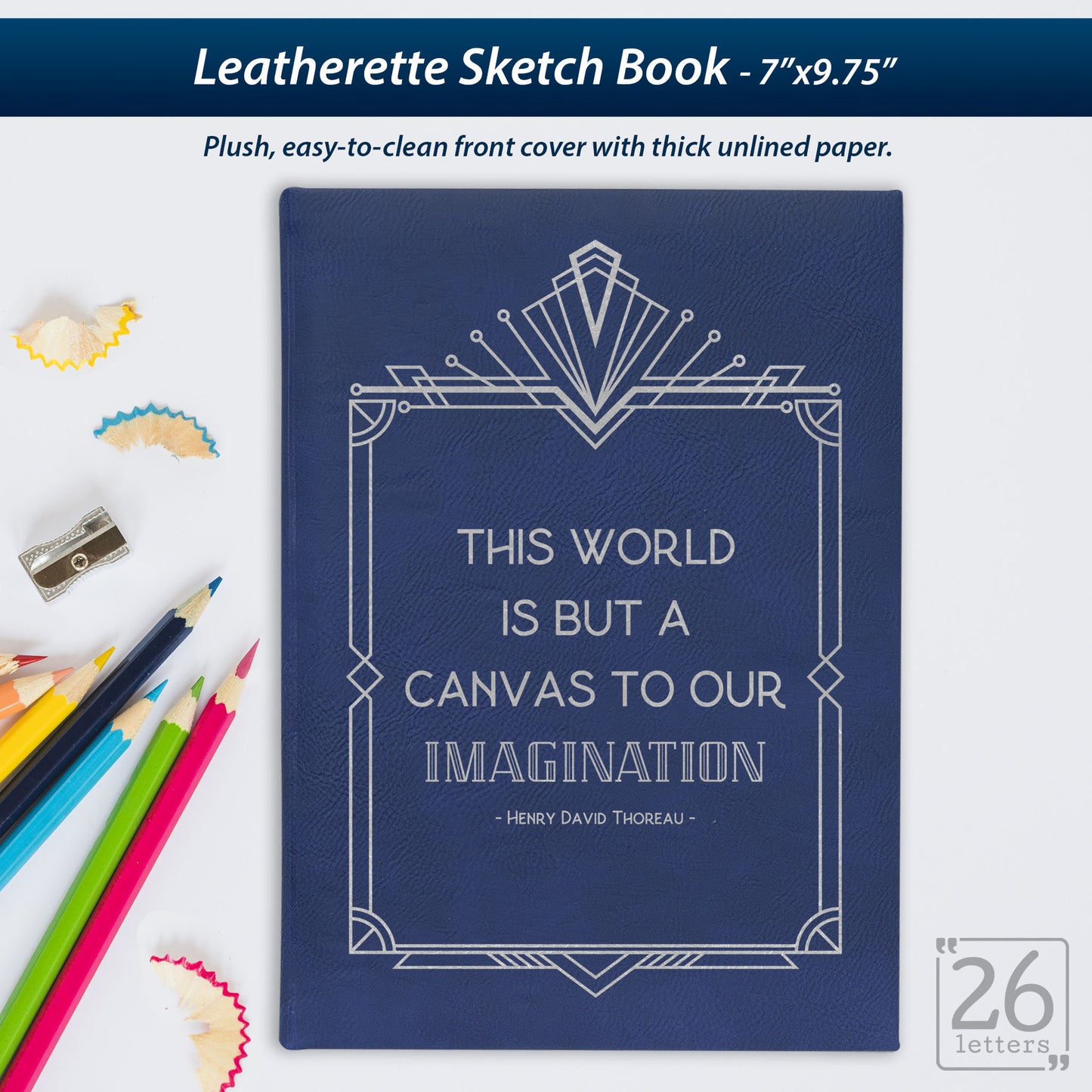 Imagination - Laser Engraved Leatherette Sketch Book