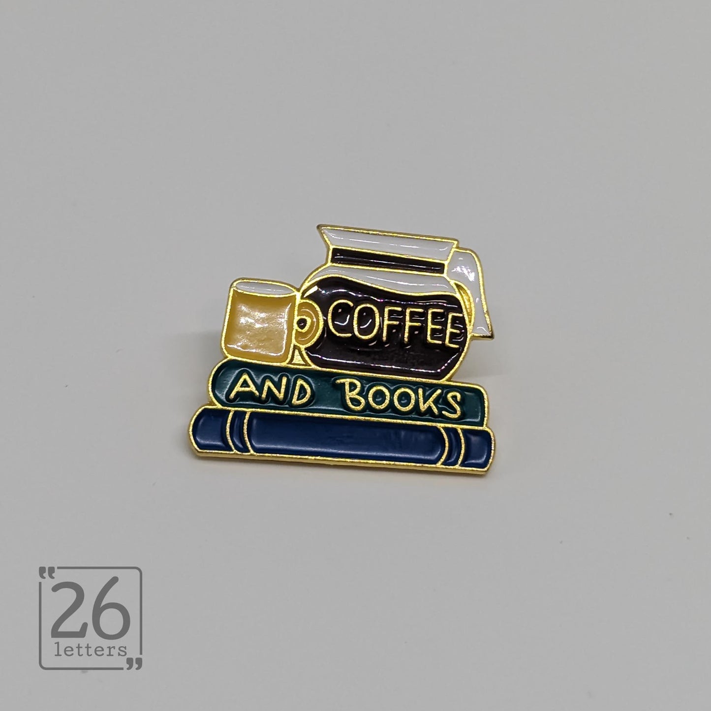 Coffee And Books Enamel Pin