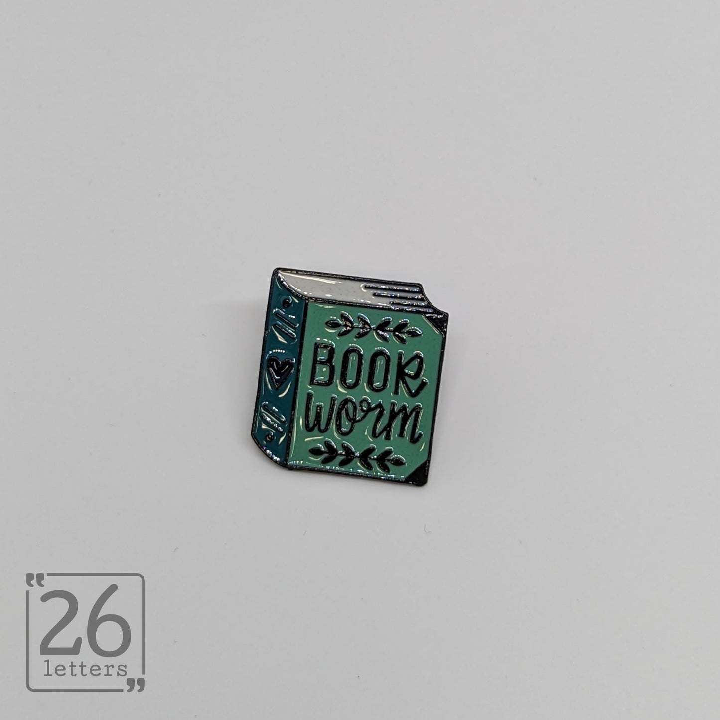 Green Book Worm Enamel Pin