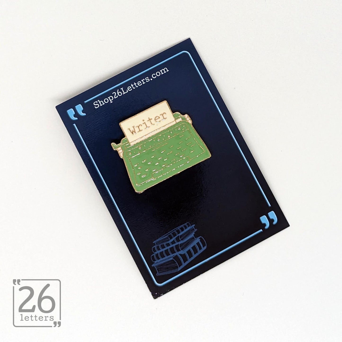 Green Typewriter Enamel Pin