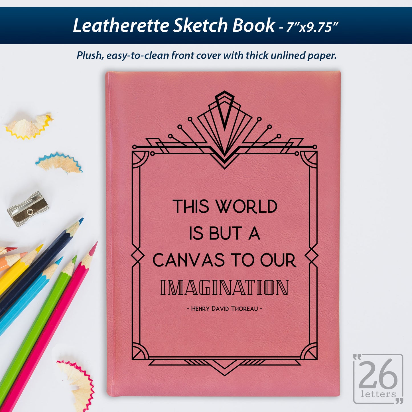 Imagination - Laser Engraved Leatherette Sketch Book
