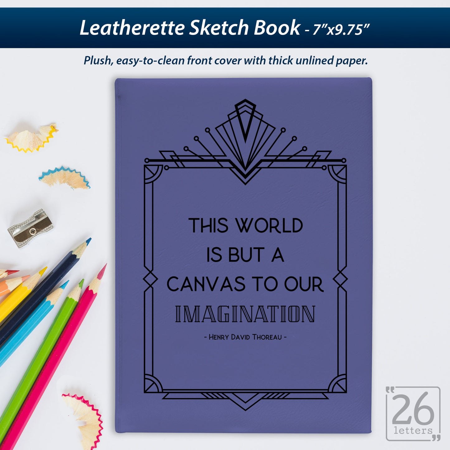 Imagination - Laser Engraved Leatherette Sketch Book