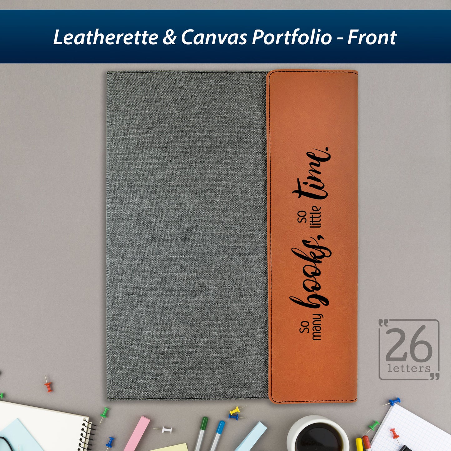 Books Time - Leatherette and Canvas Portfolios