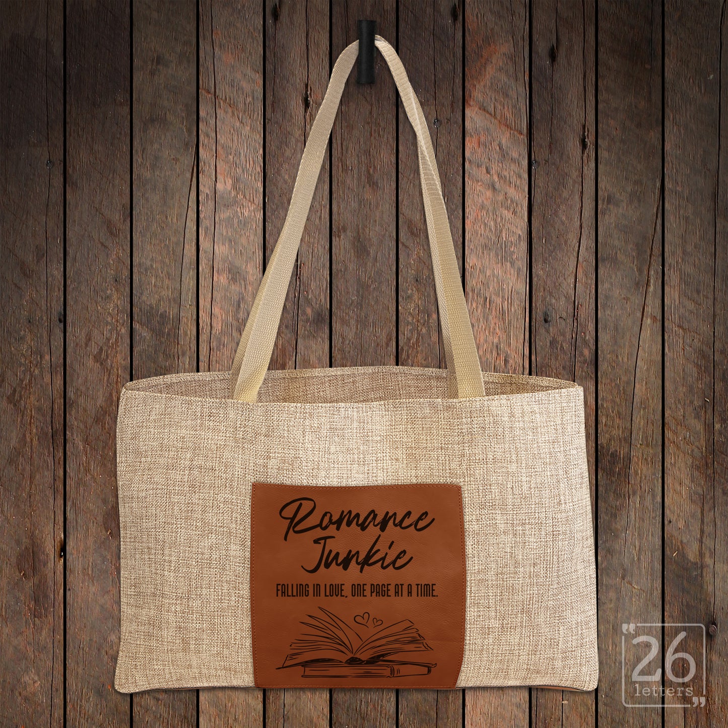 Romance Junkie- Burlap Bag