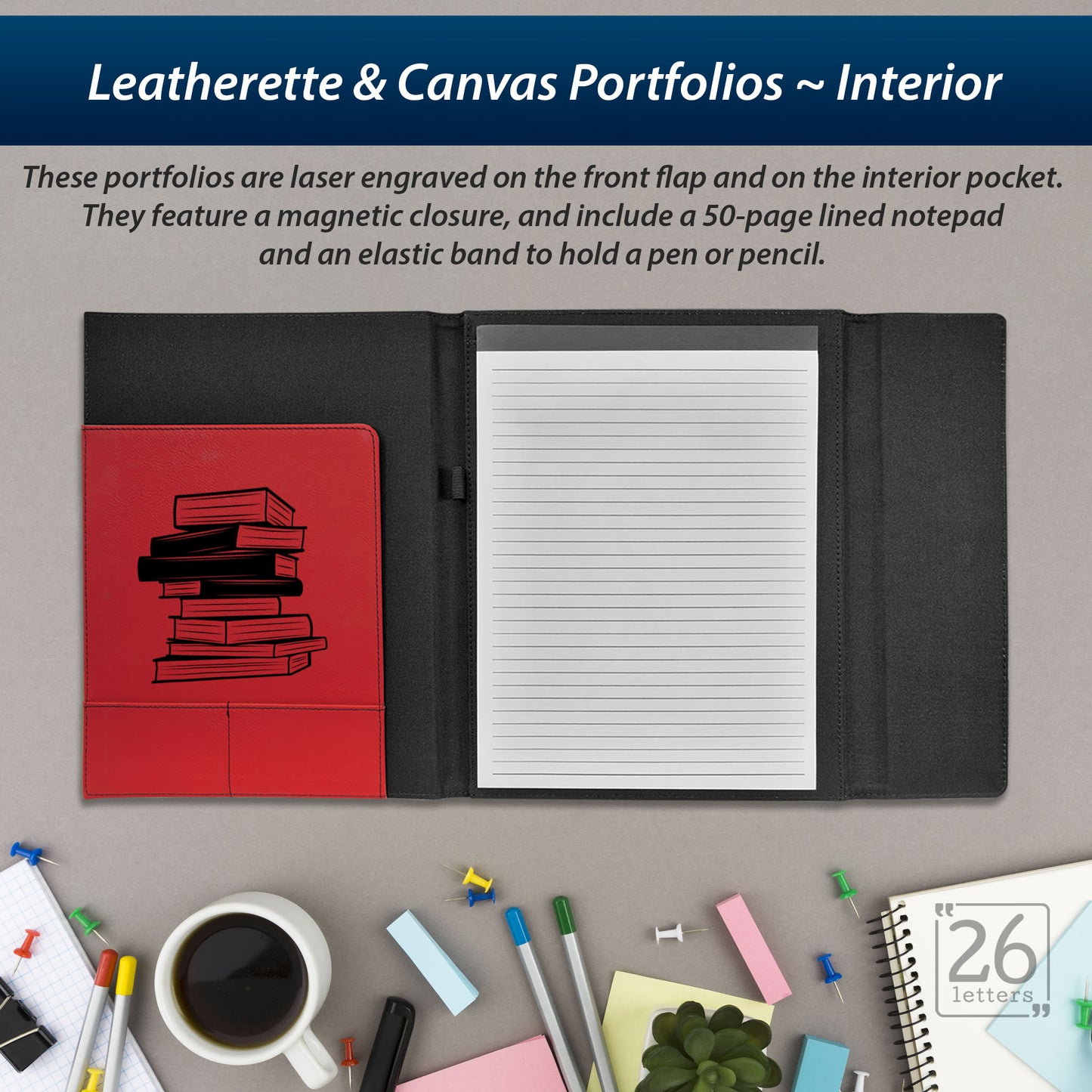 Books Time - Leatherette and Canvas Portfolios