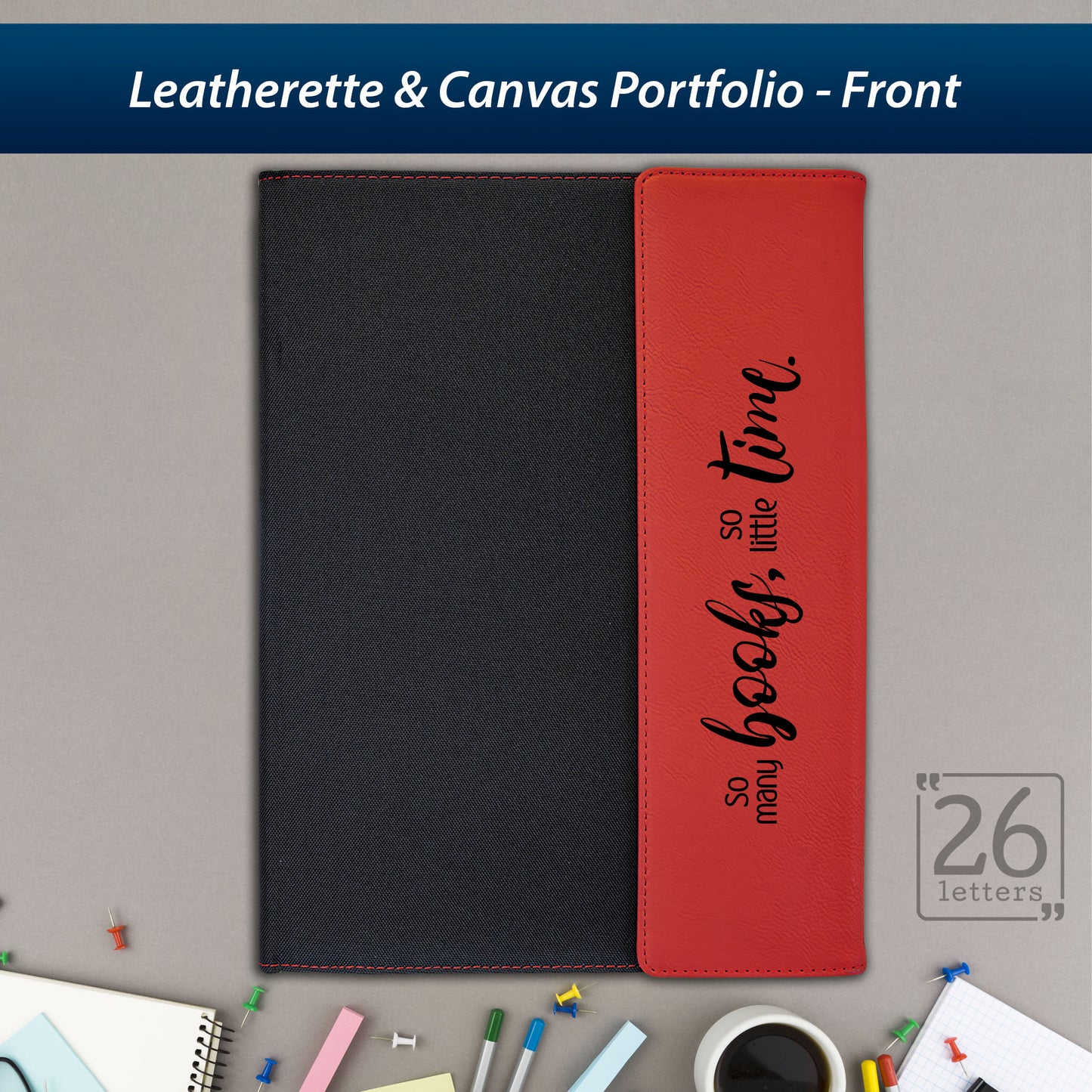 Books Time - Leatherette and Canvas Portfolios