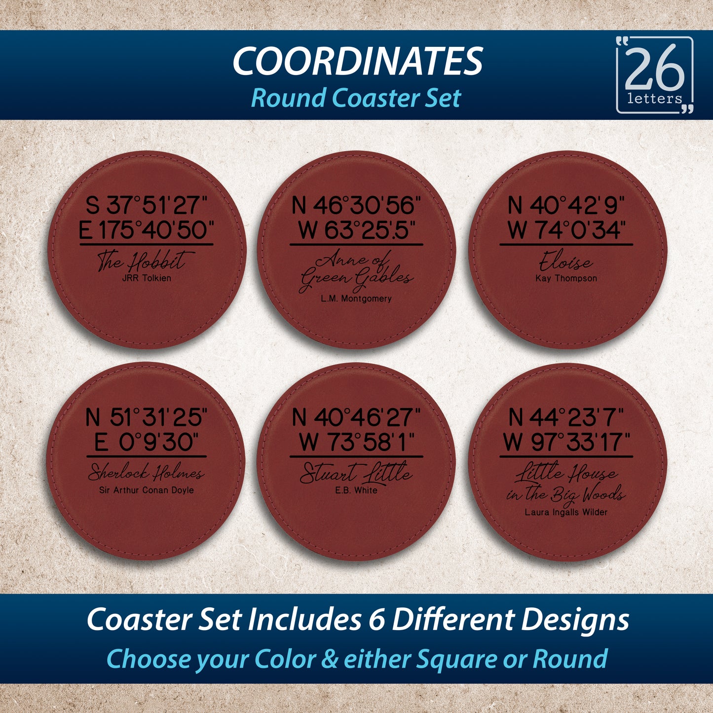 Coordinates of Classic Story Locations ~ Coaster Set