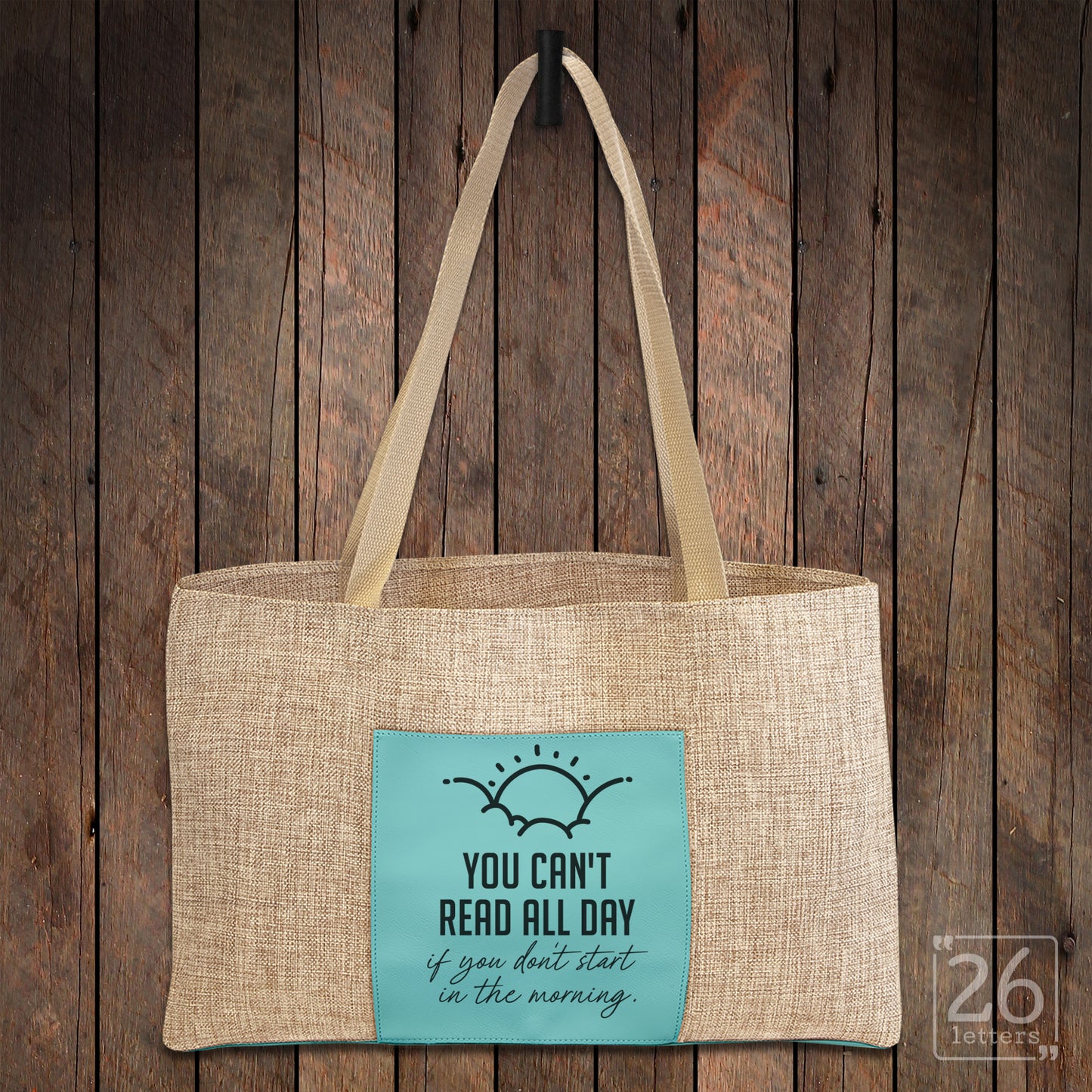 You Cant Read All Day - Burlap Bag