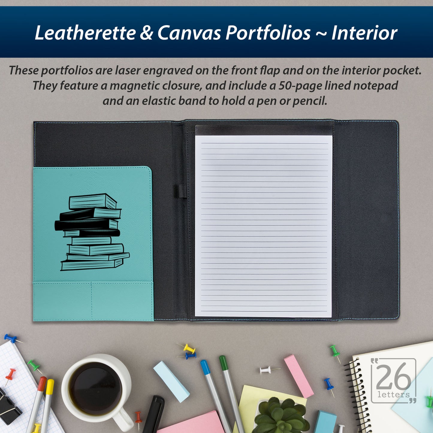 Books Time - Leatherette and Canvas Portfolios