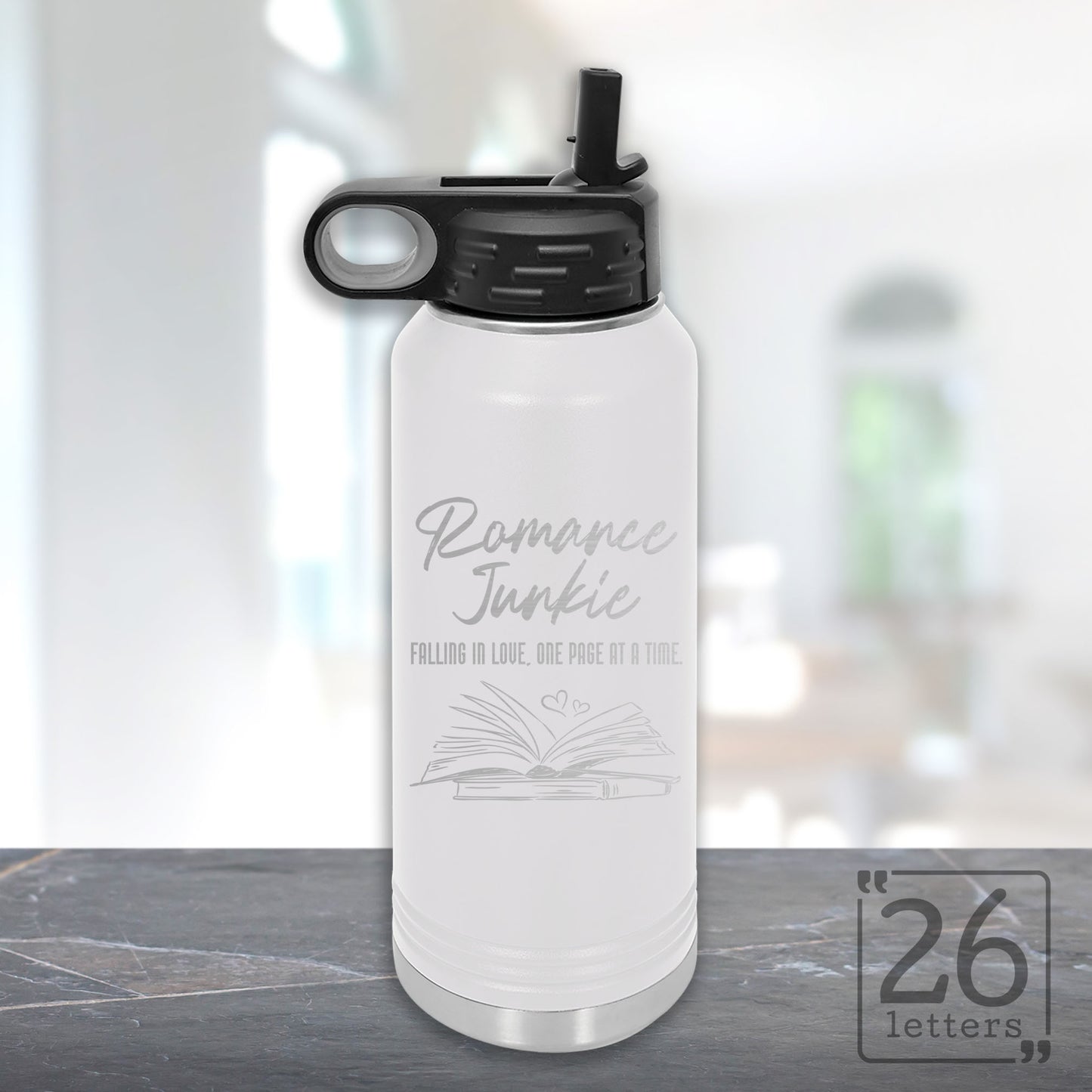 Romance Junkie - 32 oz Water Bottle
