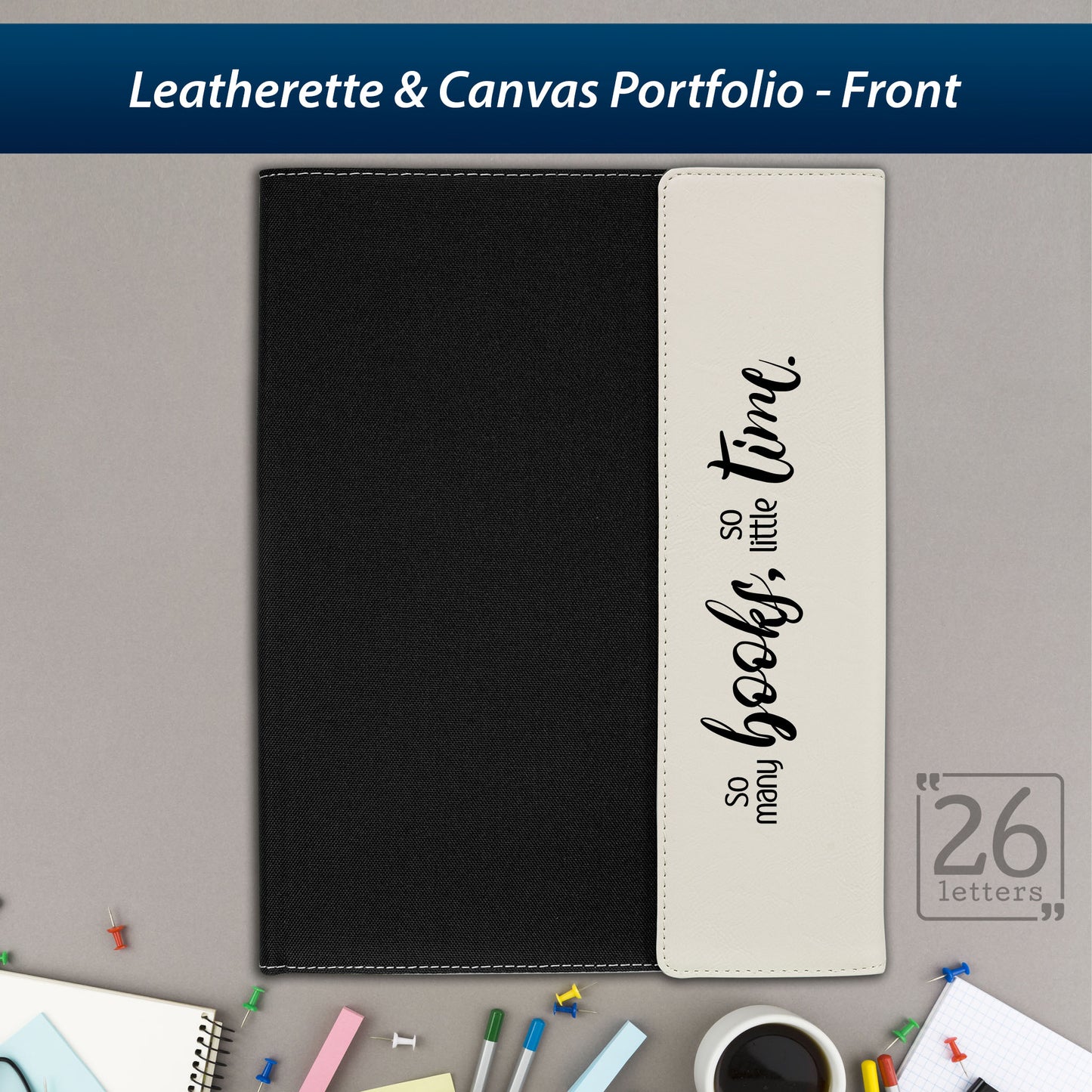 Books Time - Leatherette and Canvas Portfolios