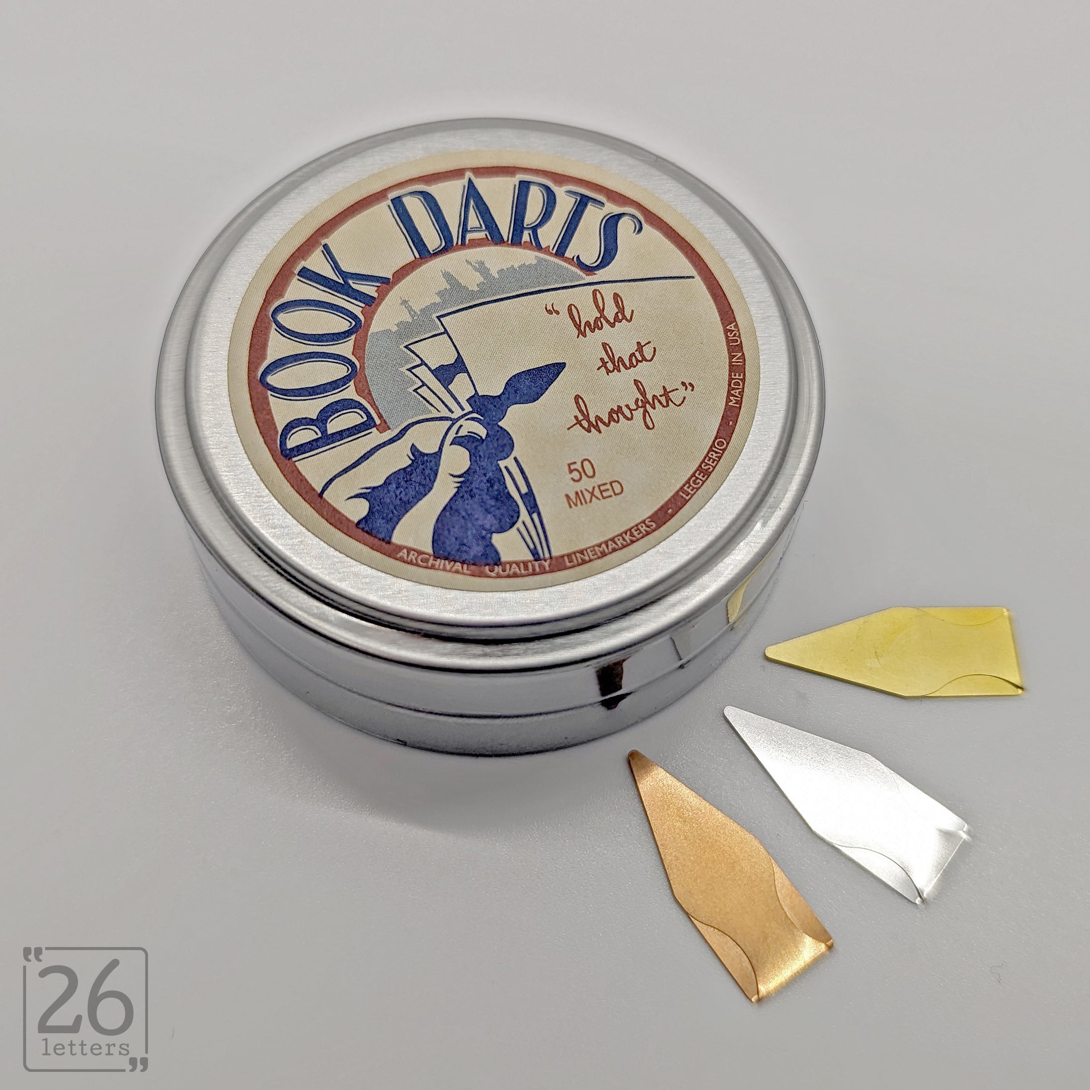 Book Darts Lijnmarkeringen 125 Count Tin Mixed Metals van Book Darts Lijnmarkeringen 125 Count Tin Mixed Metals van