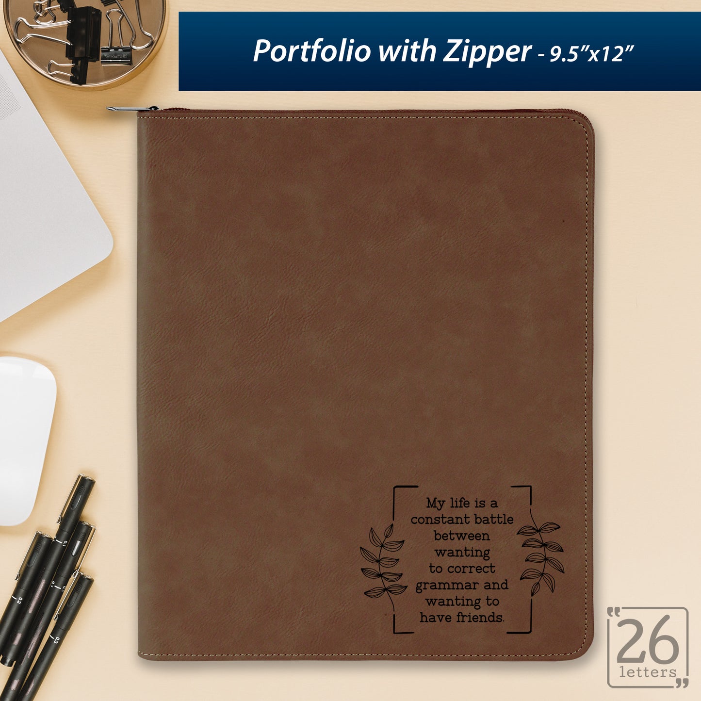Constant Battle - Zippered Portfolio