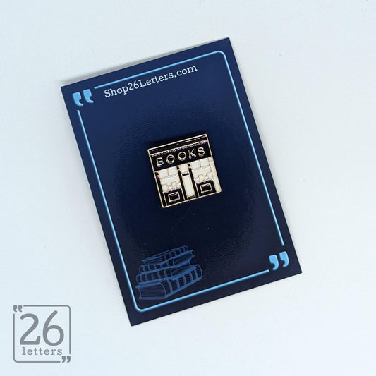 Book Store Black Enamel Pin