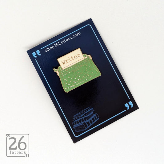 Green Typewriter Enamel Pin